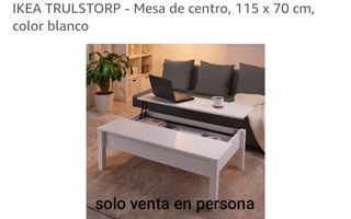 Mesa Centro Abatible Blanca IKEA