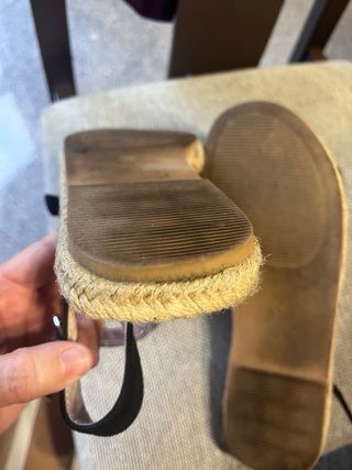 Sandalias negras con lazo talla 38