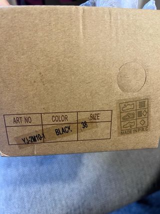 Sandalias negras con lazo talla 38