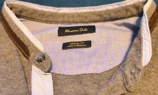 Massimo Dutti Camisa Manga Larga Marrón Talla M