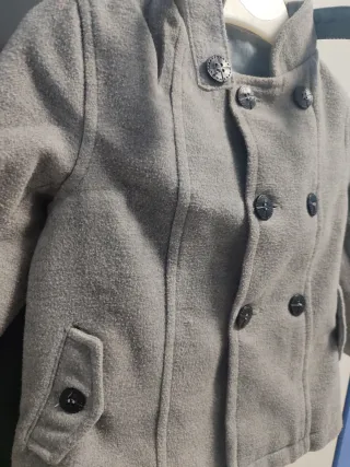 Abrigo de paño gris (invierno), bebé tall 12-24M