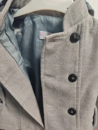 Abrigo de paño gris (invierno), bebé tall 12-24M