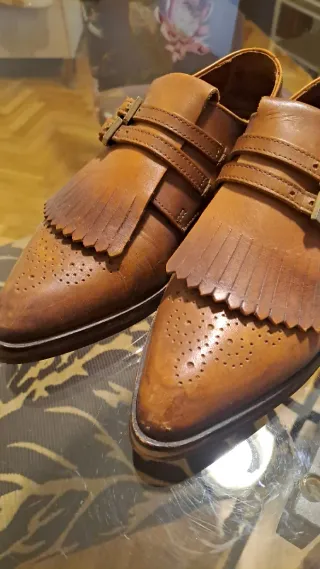 Zapatos Massimo Dutti Piel Marrón
