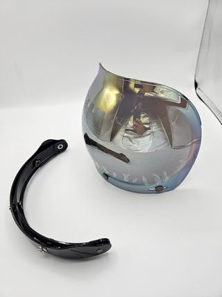Nuevo:Visera Burbuja Cromada para Casco