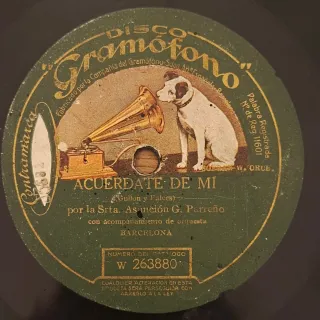 Lote 5 discos pizarra 78rpm canción popular.