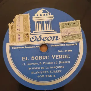 Lote 5 discos pizarra 78rpm canción popular.