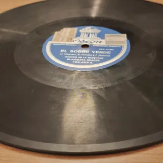 Lote 5 discos pizarra 78rpm canción popular.