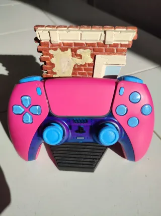 Comando PS5 Customizado Rosa e Azul