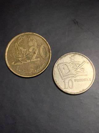 2 Monete rare 20 e 10 Pesewas