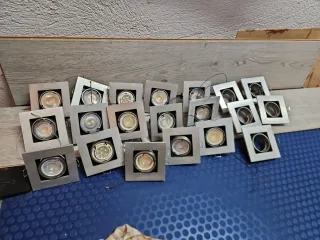 20Focos empotrables plateados (lote)