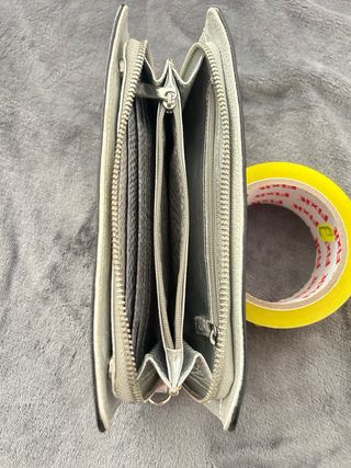 Cartera Clutch Unisex de piel Negra