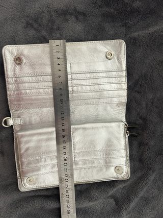 Cartera Clutch Unisex de piel Negra