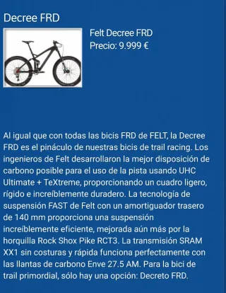 Bicicleta Felt Decree Carbono