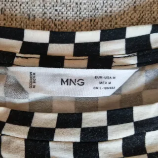 Camiseta manga larga cuadros ajedrez