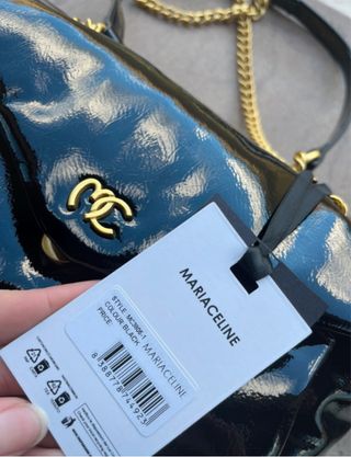 Borsetta Marie Celine Nera Vernice