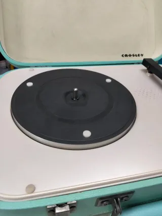 Maleta vintage azul verdoso