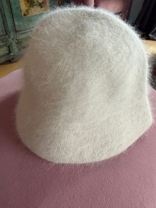 Conjunto gorro y guantes serraje beige