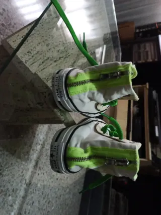 Botas Converse Blancas y Verdes