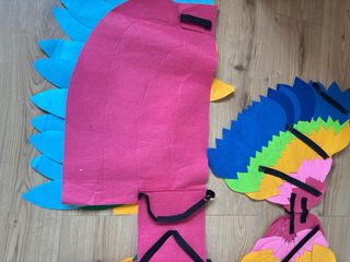 Alas de pájaro caseras multicolor