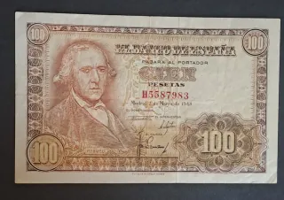Billete 100 Pesetas Banco de España 1953