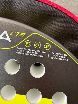 Pala Bullpadel Indiga CTR Negra y Verde (SIN USAR)