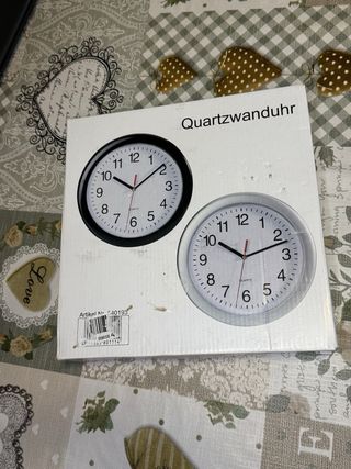 Reloj de Pared Cuarzo Negro