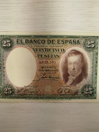 Billete 25 Pesetas Banco de España 1931