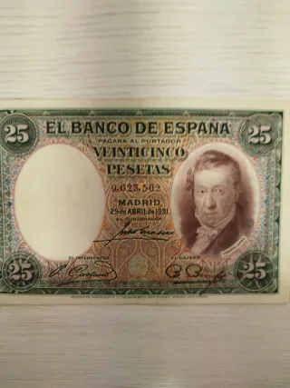 Billete 25 Pesetas Banco de España 1931