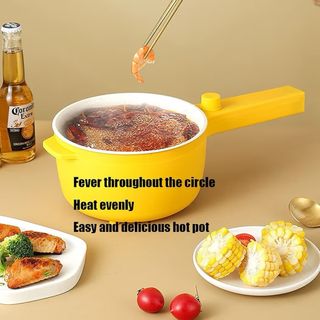 Olla Eléctrica Antiadherente Amarilla