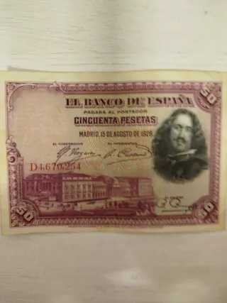 Billete 50 Pesetas Banco de España 1928