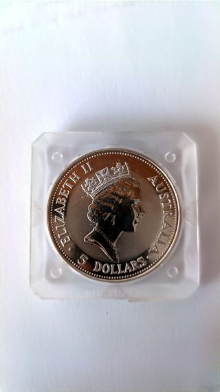 1 Oz Kookaburra 1991 Plata Pura 999 Proof