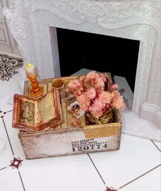 Casa delle bambole cassa dei ricordi Shabby