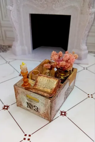 Casa delle bambole cassa dei ricordi Shabby