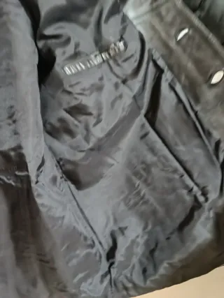 Cazadora cuero vintage negra