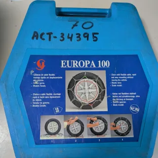 Cadenas para nieve Europa 100, usadas sólo una vez