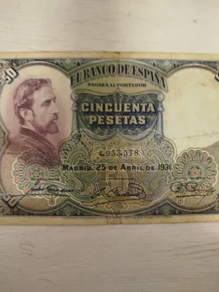 Billete 50 Pesetas Banco de España 1931