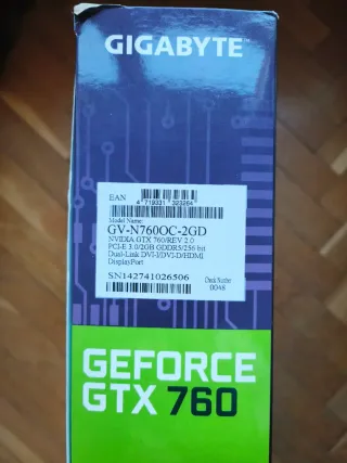 Tarjeta Gráfica Gigabyte GeForce GTX 760