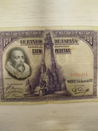 Billete 100 Pesetas Banco de España 1908