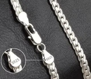 Nuevo Collar y Pulsera Plateados 925 Silver Plata