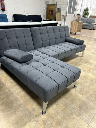 sofá cama chaiselongue 3 plazas reversible nuevo