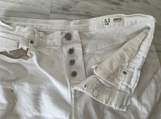 Bermuda vaquera blanca hombre