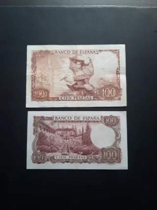 BILLETES ESPAÑOLES DE 100 PESETAS