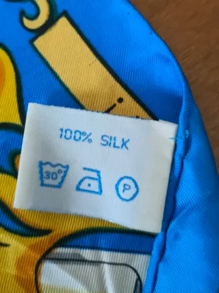 Foulard Seta Lancaster Vintage Blu/Oro