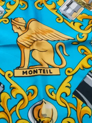 Foulard Seta Lancaster Vintage Blu/Oro