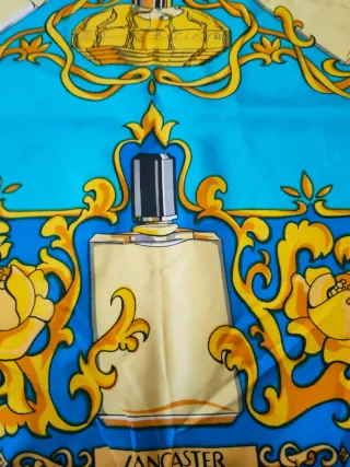 Foulard Seta Lancaster Vintage Blu/Oro