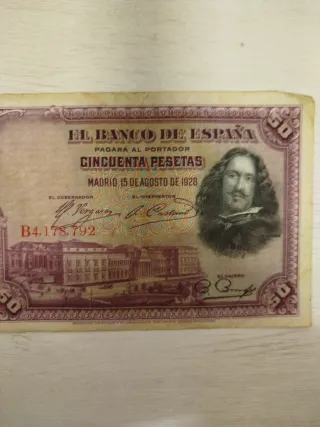 Billete 50 Pesetas Banco de España 1928