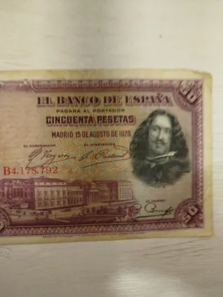 Billete 50 Pesetas Banco de España 1928