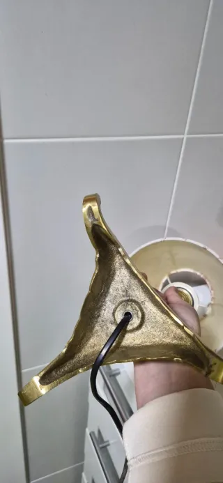 2 Lámparas de Mesilla Doradas