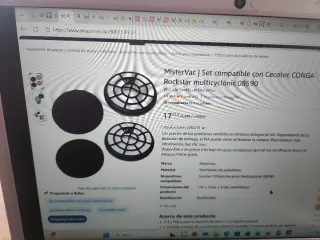 Filtro aspiradora redondo