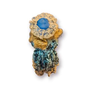 Boneca Porcelana Azul Clássica Rendas